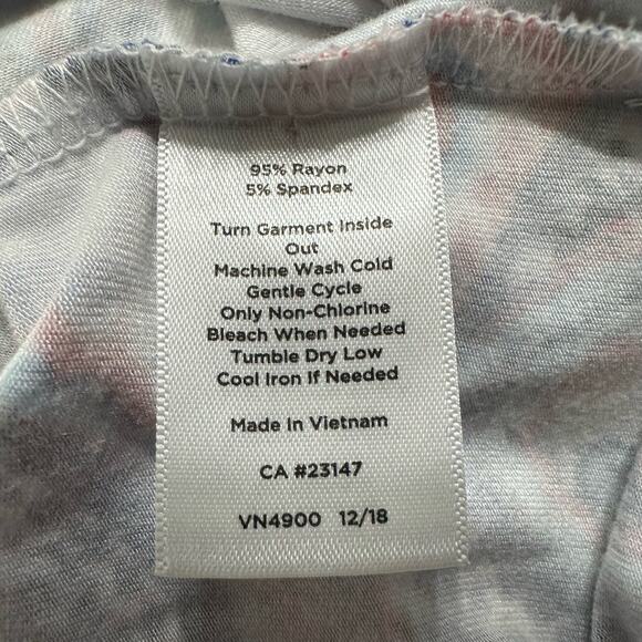 T by‎ Talbots Top Pullover UPF 50+ Protection Paisley V Neck Womens Size 2X Soft - Picture 8 of 9